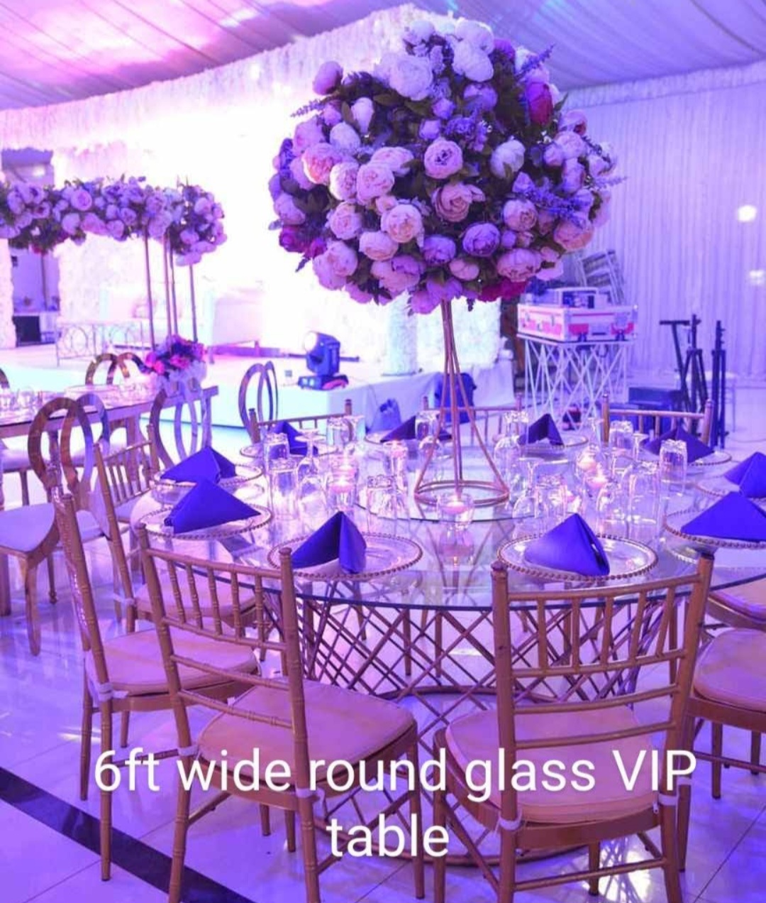 6ft Round VIP Table for Rent in Lagos – Premium Event Seating