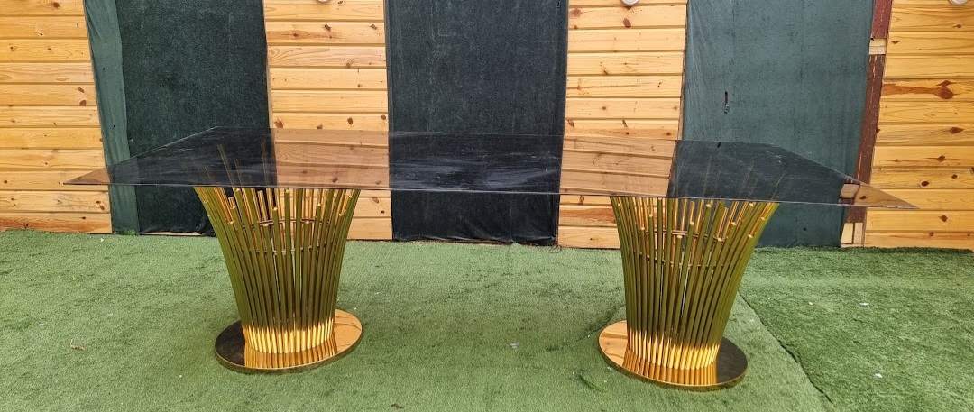 Exotic Gold Fountain VIP Table for Rent in Lagos – Elegant Event Furniture Hire