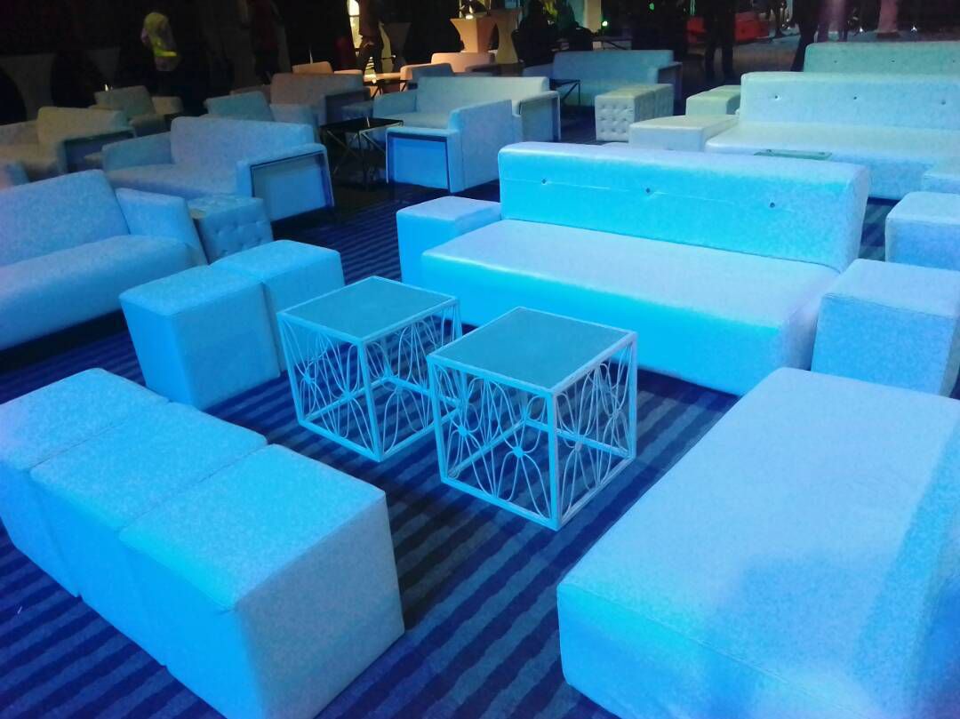 White Lounge chairs