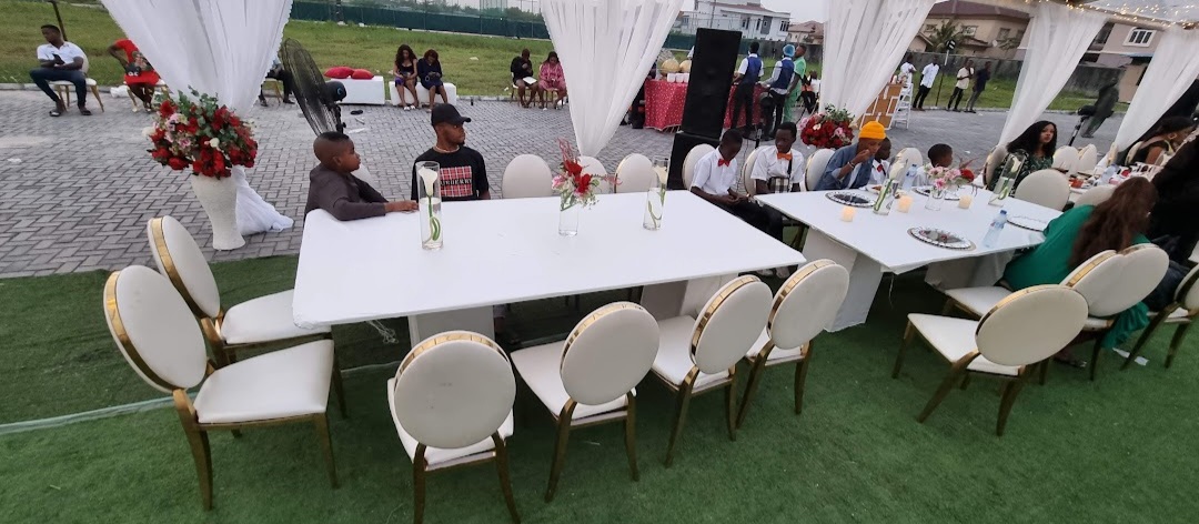 Pillar Base White Velvet VIP Table for Rent in Lagos – Elegant Event Furniture