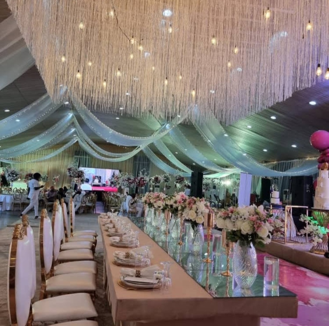 Nude Velvet Clad VIP Table for Rent in Lagos – Elegant Event Furniture Hire