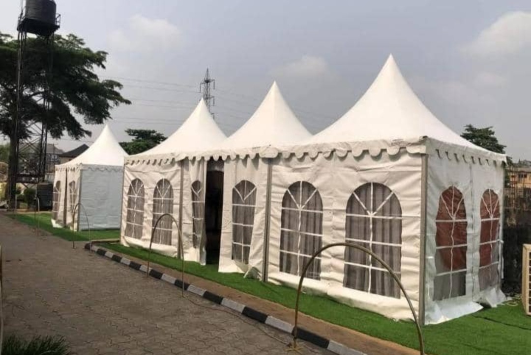 10/80ft Pagoda Tent with Sidewalls for Rent in Lagos