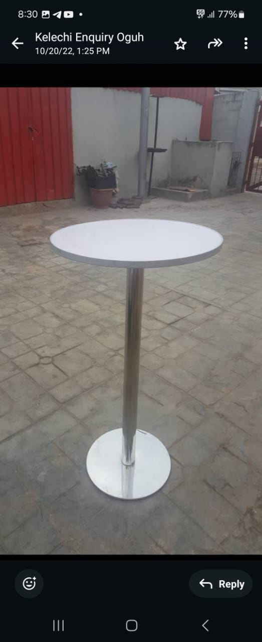 Silver cocktail table