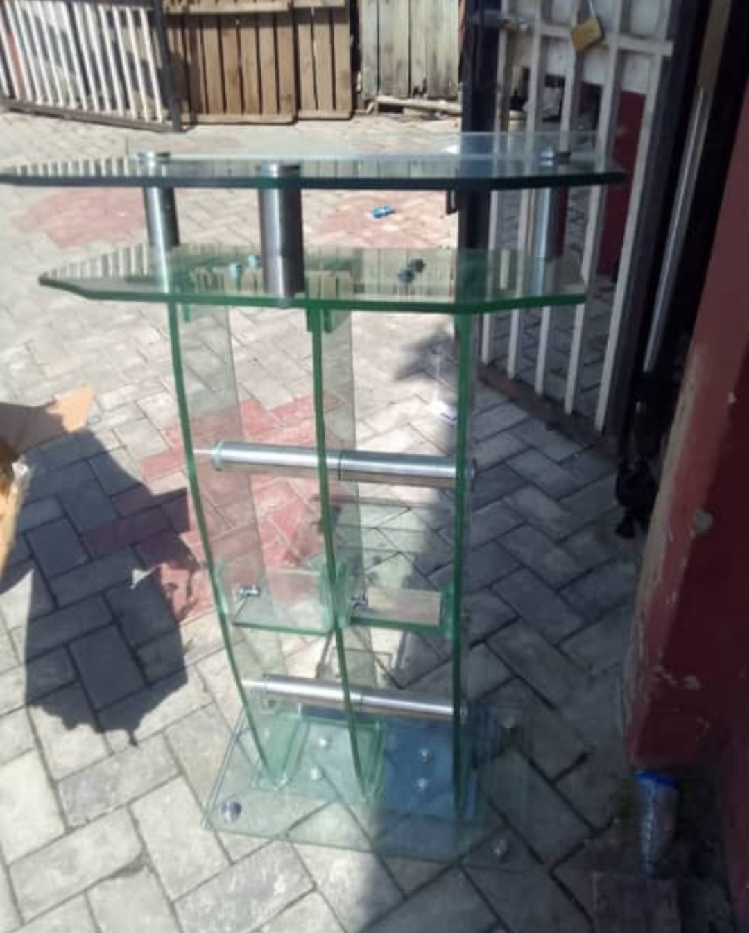 Clear Glass Podium available for Rent in Lagos – Premium Event Stage Furniture hire