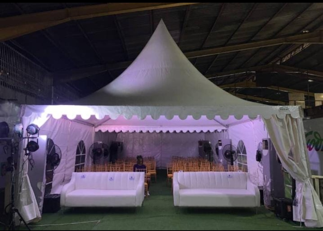 20/20ft Pagoda Tent with Sidewalls for Rent in Lagos