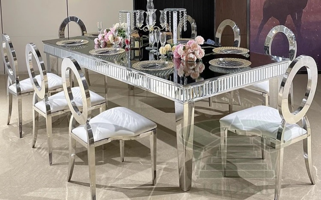 Rent Crystal Silver VIP Table in Lagos – Elegant Party Furniture